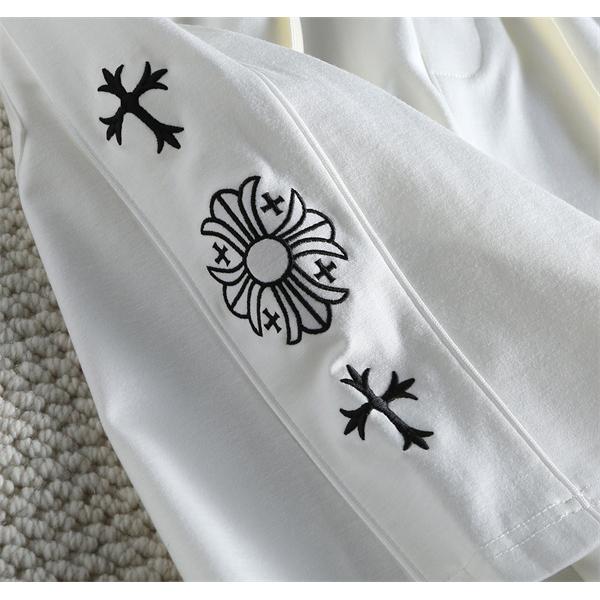 プレミアム クロムハーツ コピー 刺繍 ハーフパンツ ブラック ストリート 高級感 CHROME HEARTS 