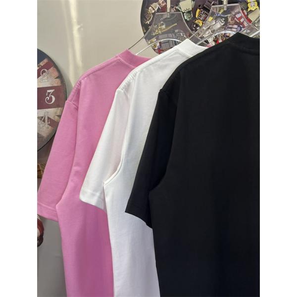 MIUMIU 可愛い Tシャツ ブラック ミュウミュウ コピー 半袖 ビッグロゴ 韓国風 カジュアル 存在感抜群