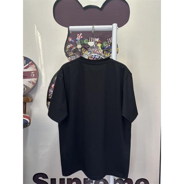 MIUMIU 可愛い Tシャツ ブラック ミュウミュウ コピー 半袖 ビッグロゴ 韓国風 カジュアル 存在感抜群