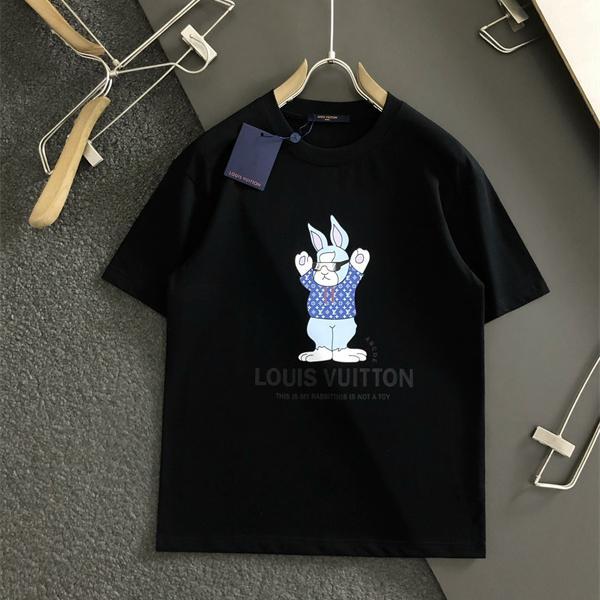 半袖Tシャツ プリント ルイヴィトン コピー 遊び心 ポップ 可愛い系 軽量 LOUIS VUITTON 快適
