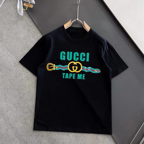 半袖Tシャツ プリント 個性派 ストリート 軽量 グッチ コピー GUCCI 人気 夏トップス