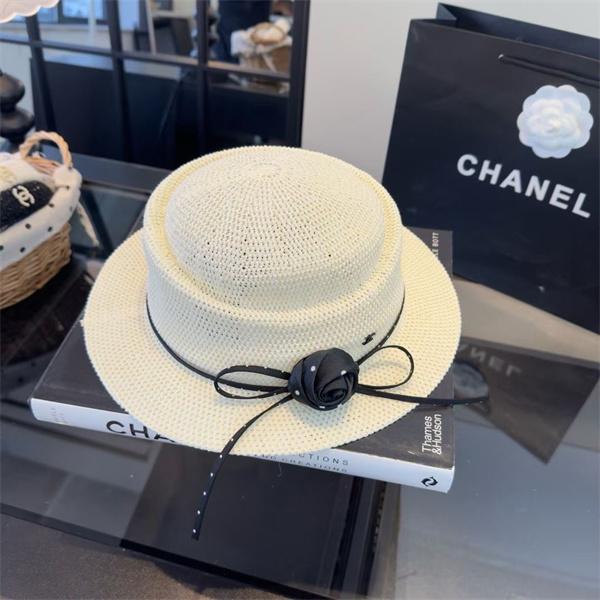 レディース ハット CHANEL 上品 エレガント 軽量 通気性 つば広 日よけ おしゃれ シャネル 偽物