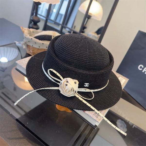 レディース ハット CHANEL 上品 エレガント 軽量 通気性 つば広 日よけ おしゃれ シャネル 偽物