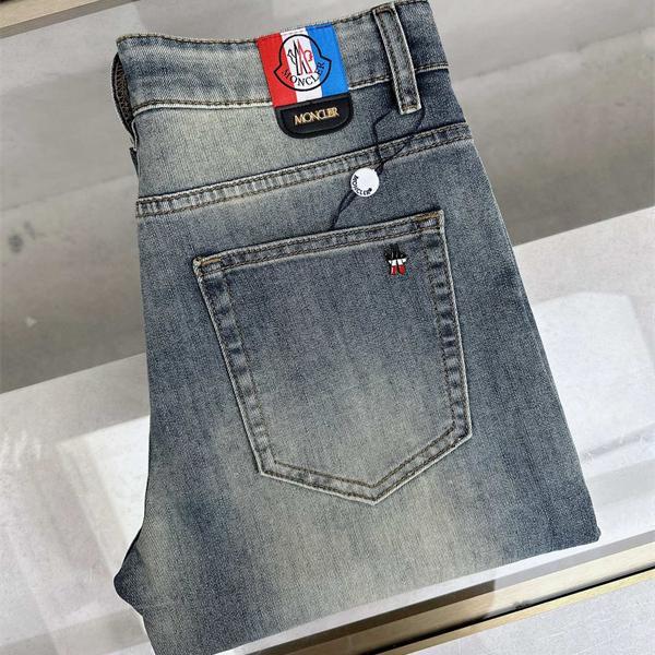 MONCLER デニムパンツ モンクレール スーパーコピー ヴィンテージ加工 カジュアル おしゃれ