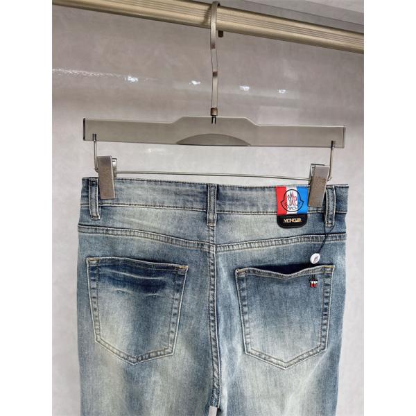 MONCLER デニムパンツ モンクレール スーパーコピー ヴィンテージ加工 カジュアル おしゃれ
