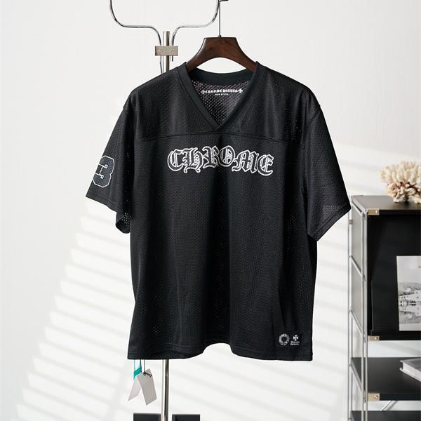 クロムハーツ コピー 半袖Tシャツ ロゴプリント 通気性 CHROME HEARTS 軽量 ストリート系 夏トップス