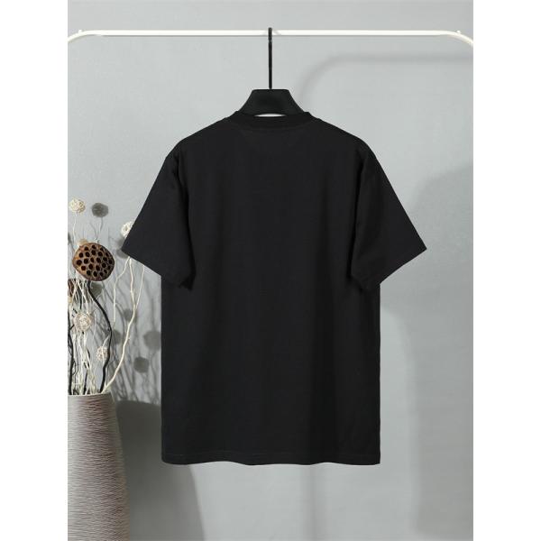 シンプル半袖 PRADA コピー Ｔシャツ ホワイト ブルー配色 プラダ 上品 カジュアル 夏コーデ 爽やか 夏向け 軽やか