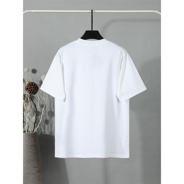 シンプル半袖 PRADA コピー Ｔシャツ ホワイト ブルー配色 プラダ 上品 カジュアル 夏コーデ 爽やか 夏向け 軽やか