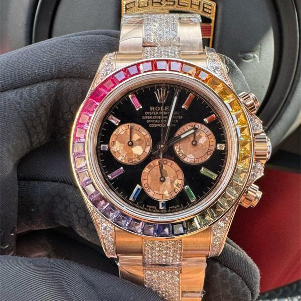 メンズ 腕時計 ROLEX デイトナ レインボー ドバイ ゴージャスエディション ロレックス コピー 新品 4130ムーブメント 高級