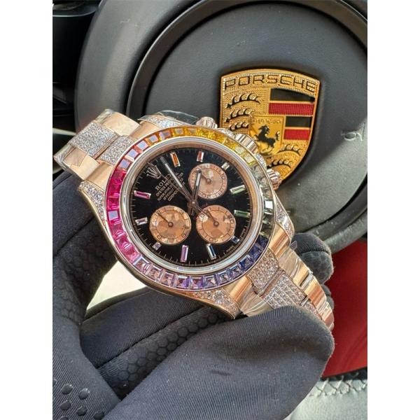 メンズ 腕時計 ROLEX デイトナ レインボー ドバイ ゴージャスエディション ロレックス コピー 新品 4130ムーブメント 高級