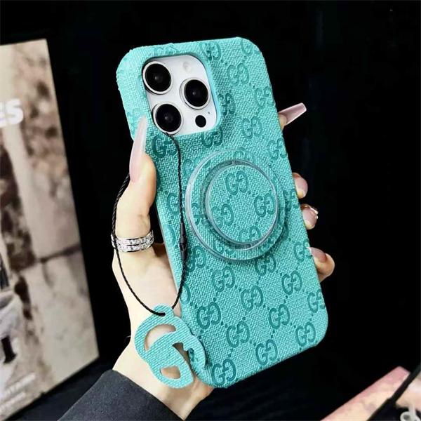 GUCCI コピー iphone17 スマホケース マグネット対応 グッチ リング付き  落下防止 高級感