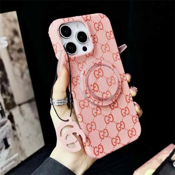 GUCCI コピー iphone17 スマホケース マグネット対応 グッチ リング付き  落下防止 高級感