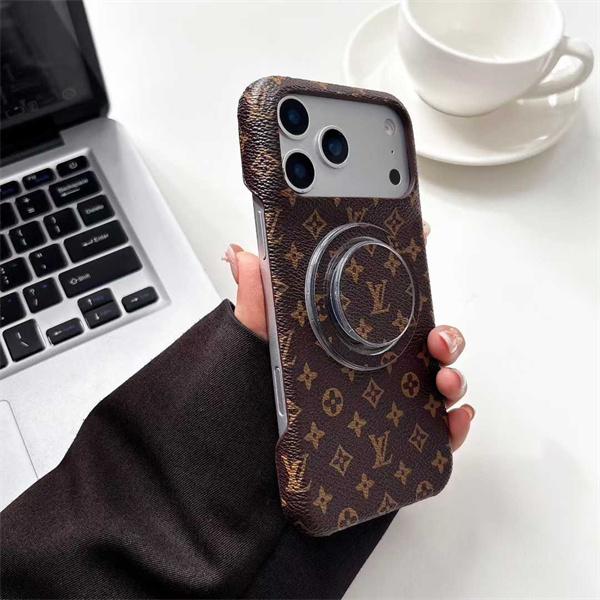 ルイヴィトン コピー スマホカバー レザー調 LOUIS VUITTON バックリング付き シンプル高見え 日常使い  iphone17