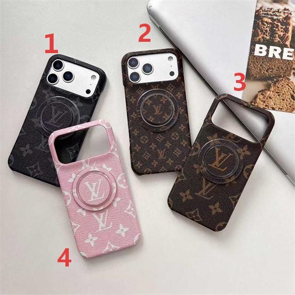 ルイヴィトン コピー スマホカバー レザー調 LOUIS VUITTON バックリング付き シンプル高見え 日常使い  iphone17