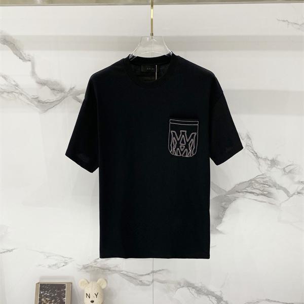  アミリ コピー ユニセックス 半袖Tシャツ ポケット付き ミニロゴ シンプル デイリーコーデ AMIRI