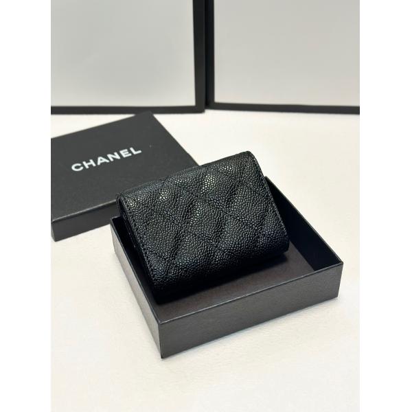 コインケース シャネル  スーパーコピー  ブラック レザー 小さめ ミニ財布 高級感 CHANEL