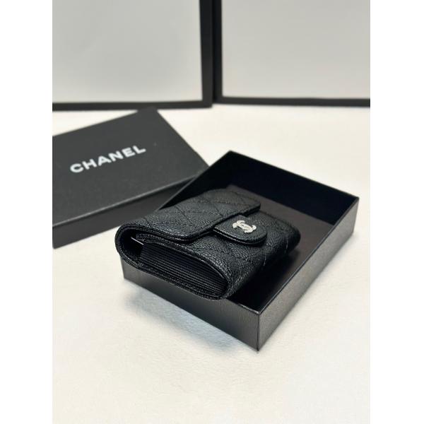 コインケース シャネル  スーパーコピー  ブラック レザー 小さめ ミニ財布 高級感 CHANEL