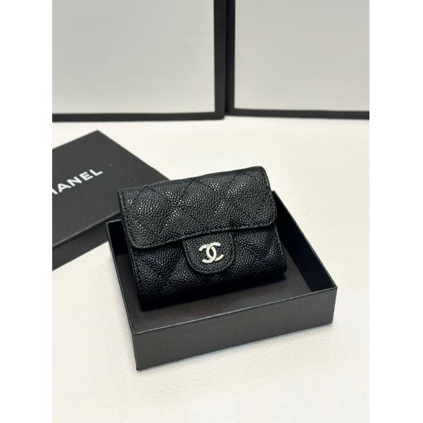 コインケース シャネル  スーパーコピー  ブラック レザー 小さめ ミニ財布 高級感 CHANEL