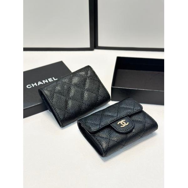 コインケース シャネル  スーパーコピー  ブラック レザー 小さめ ミニ財布 高級感 CHANEL