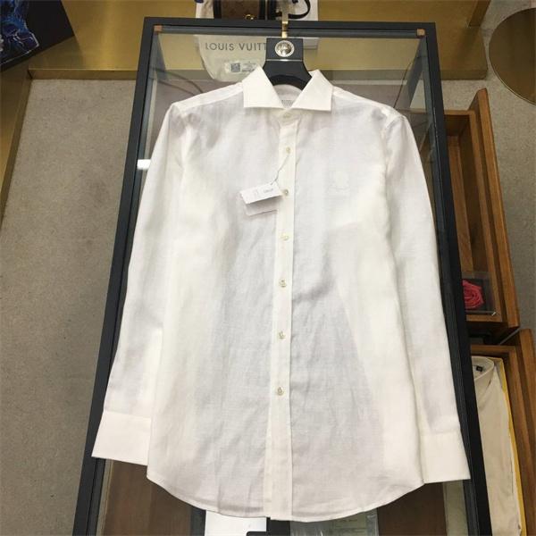Berluti スリムシルエット ベルルッティ スーパーコピー シャツ ブラウン フロントボタン 上品 シンプル モード
