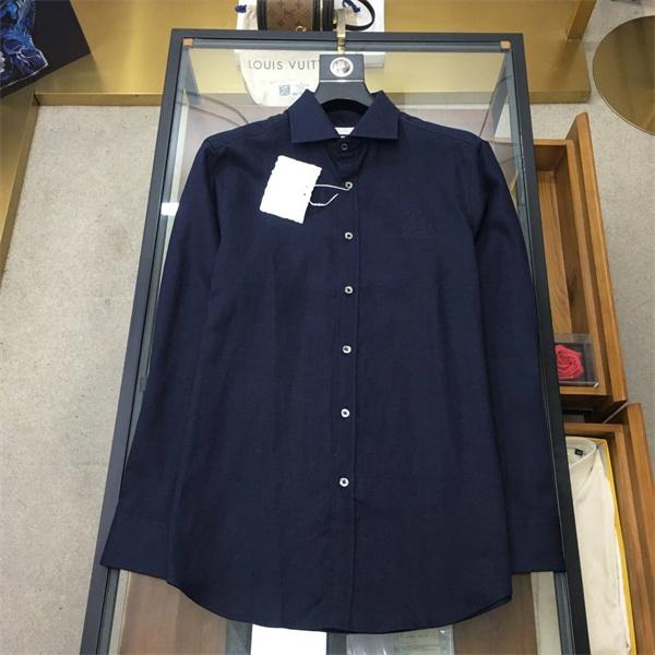 Berluti スリムシルエット ベルルッティ スーパーコピー シャツ ブラウン フロントボタン 上品 シンプル モード