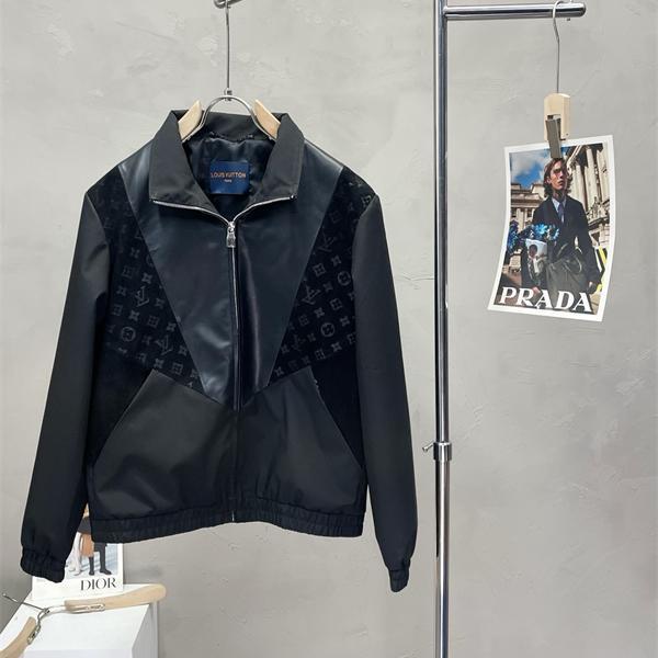 ルイヴィトン コピー ジップアップジャケット LOUIS VUITTON スタンドカラー 防風仕様 高級感漂う モード
