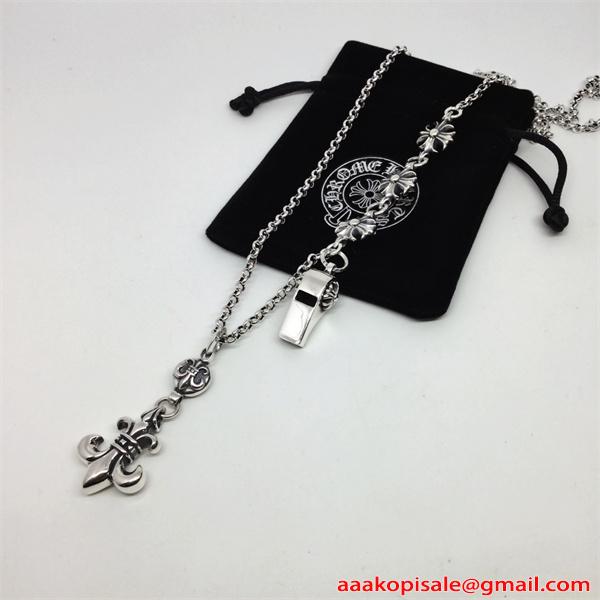 CHROME HEARTS ネックレス メンズ クロスチャーム チェーンデザイン