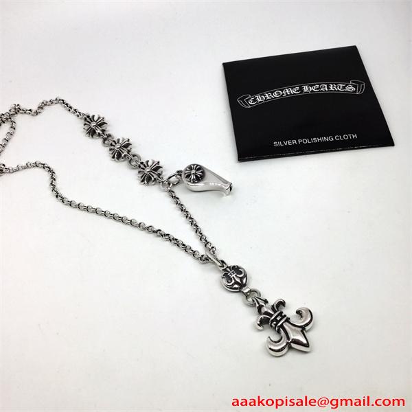 CHROME HEARTS ネックレス メンズ クロスチャーム チェーンデザイン