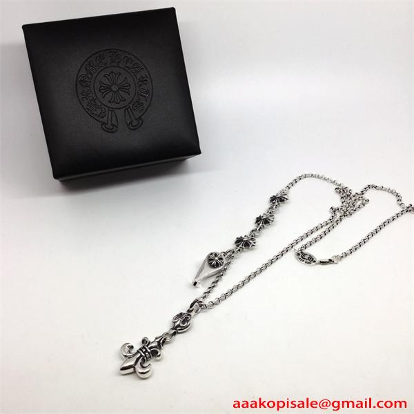 CHROME HEARTS ネックレス メンズ クロスチャーム チェーンデザイン