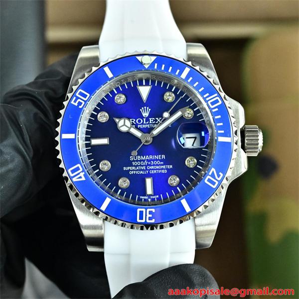 腕時計 メンズ ダイバー風 ブルーダイヤル 40mm 防水 ROLEX カジュアル ロレックス スーパーコピー
