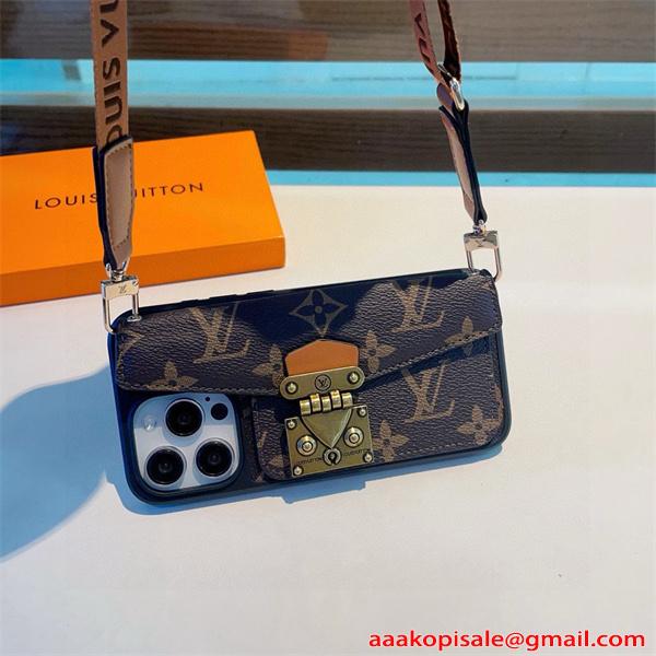 スマホケース ショルダー付き 斜め掛け ルイヴィトン 偽物 カード収納 おしゃれ 大人可愛い LOUIS VUITTON