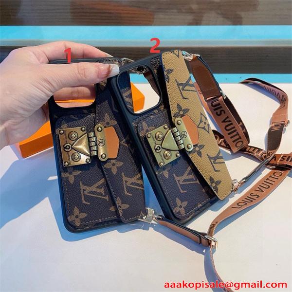 スマホケース ショルダー付き 斜め掛け ルイヴィトン 偽物 カード収納 おしゃれ 大人可愛い LOUIS VUITTON