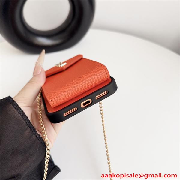 サンローラン コピー スマホケース チェーン付き カード収納 YSL ショルダータイプ おしゃれ 高級感c