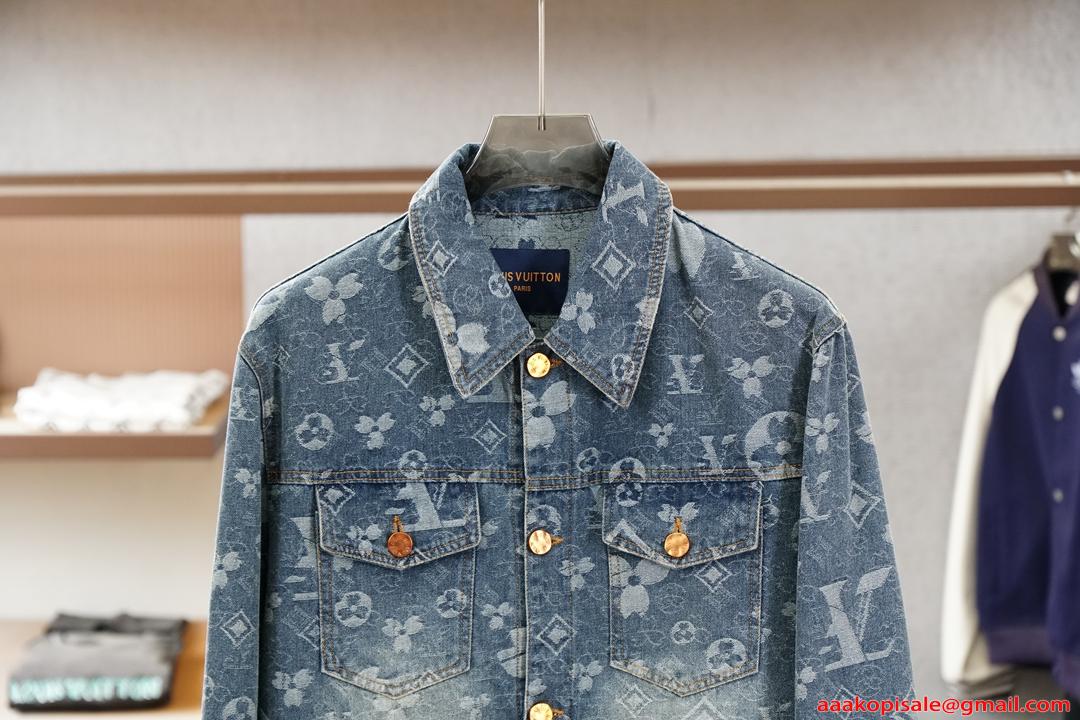 ルイヴィトン スーパーコピー デニムジャケット メンズ  クラシックシルエット 秋冬対応 重厚感 LOUIS VUITTON