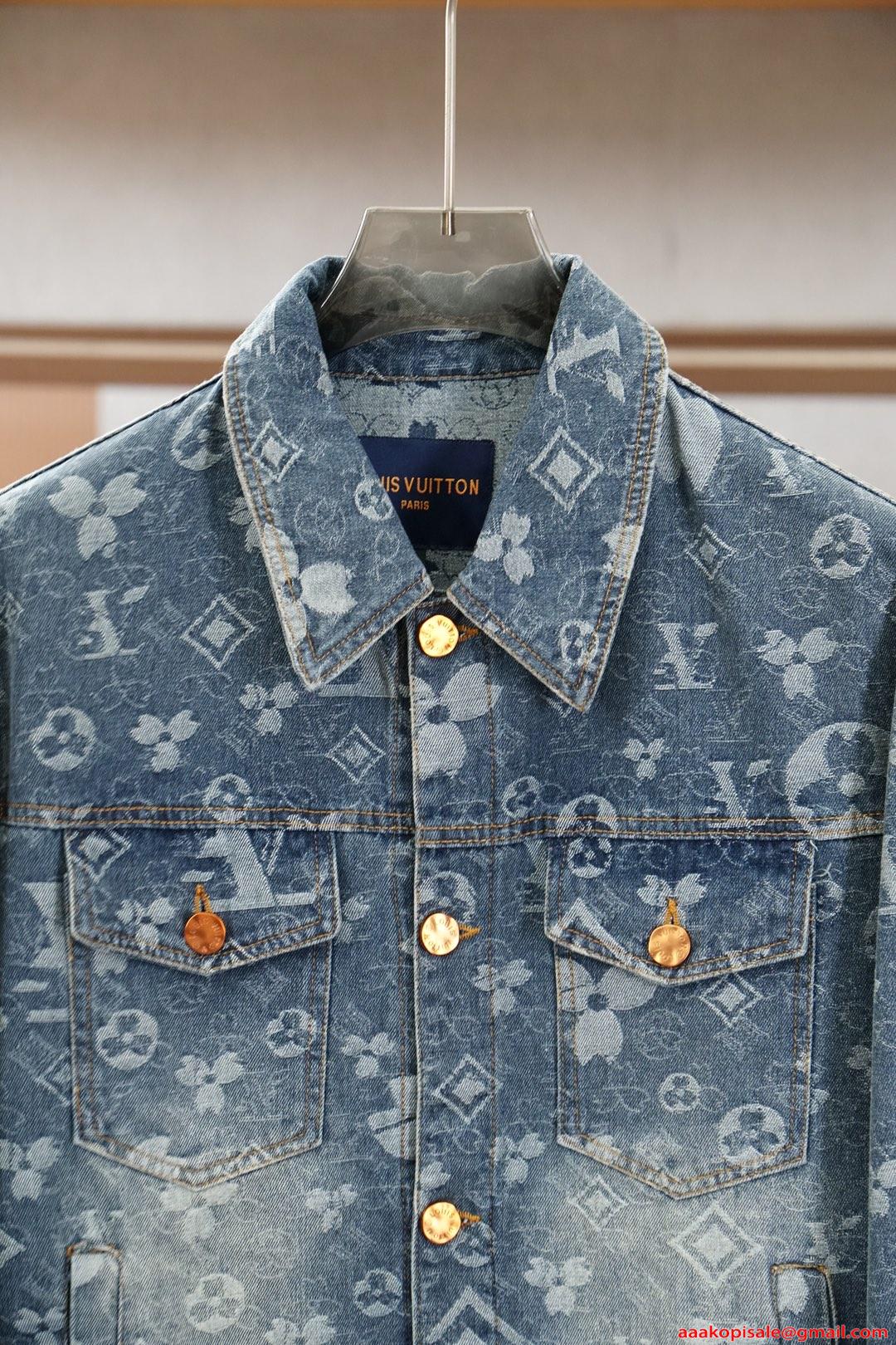 ルイヴィトン スーパーコピー デニムジャケット メンズ  クラシックシルエット 秋冬対応 重厚感 LOUIS VUITTON