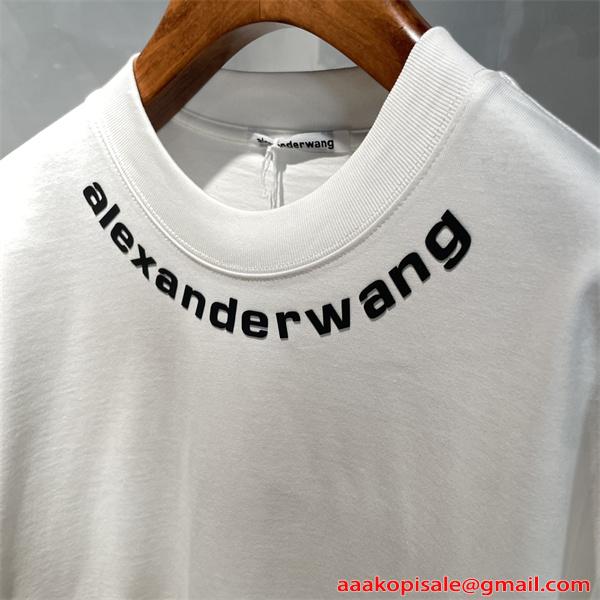 ロングスリーブTシャツ ワイドフィット Alexander wang ミニマルデザイン 韓国 アレキサンダーワン コピー