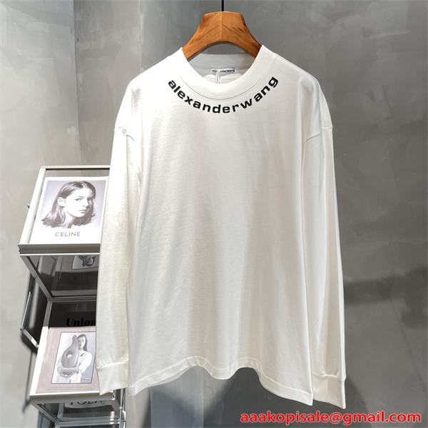 ロングスリーブTシャツ ワイドフィット Alexander wang ミニマルデザイン 韓国 アレキサンダーワン コピー