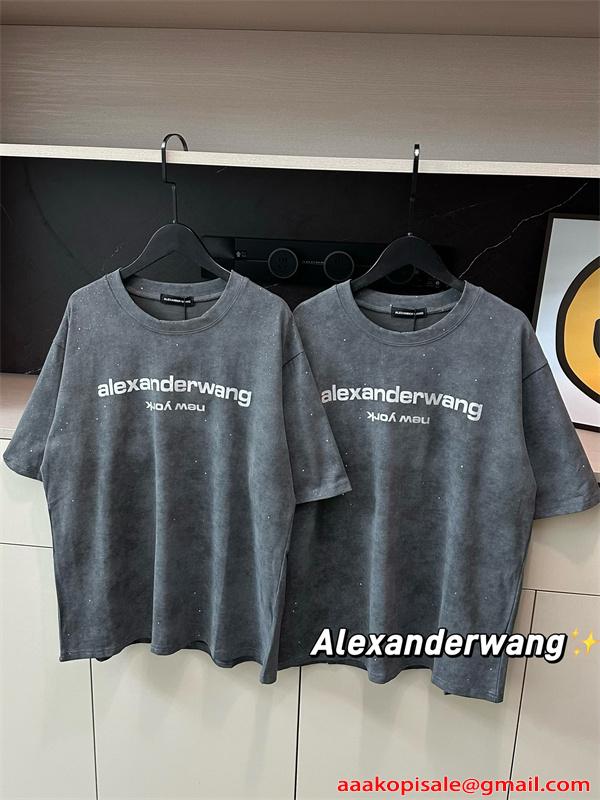 Alexander wang Tシャツ ヴィンテージ風 アレキサンダーワン コピー ゆるシルエット 韓国ストリート 夏人気
