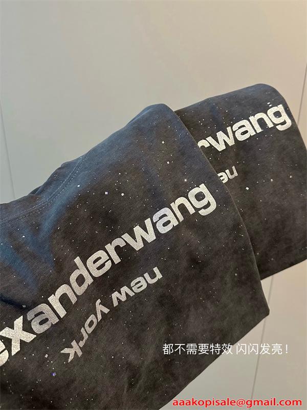 Alexander wang Tシャツ ヴィンテージ風 アレキサンダーワン コピー ゆるシルエット 韓国ストリート 夏人気