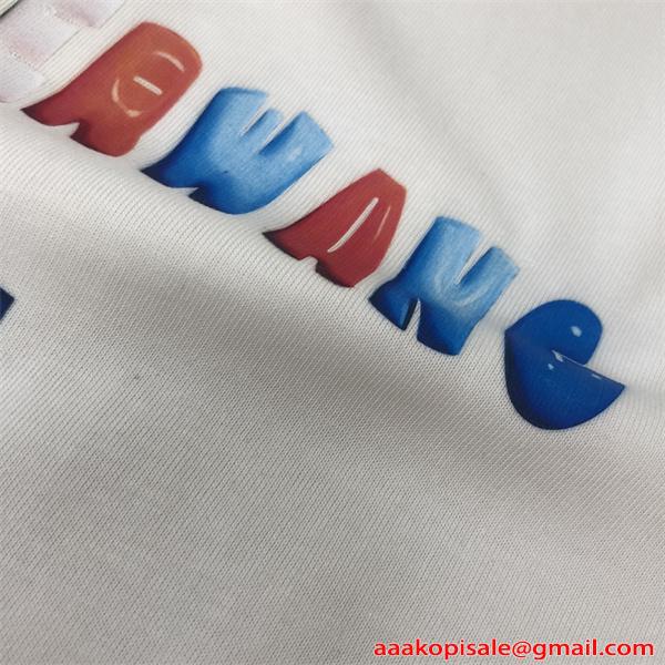 アレキサンダーワン コピー 半袖Tシャツ カラーロゴデザイン シンプル清潔感 夏カジュアル Alexander wang