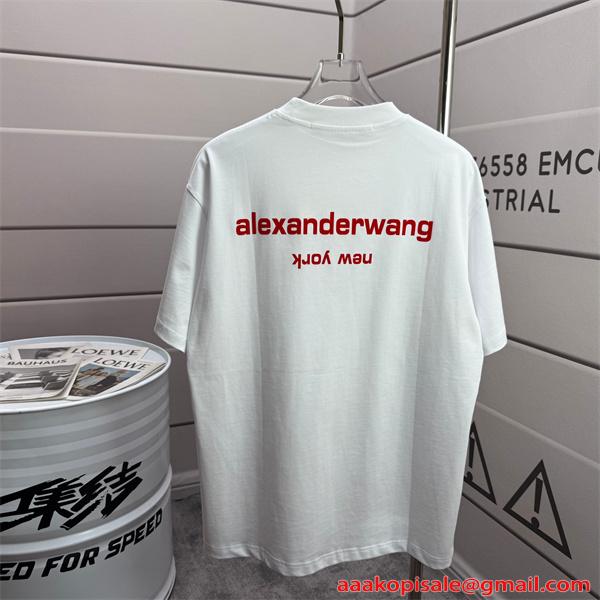 Tシャツ メンズ ワンポイント シンプル アレキサンダーワン コピー Alexander wang ストリート カジュアル