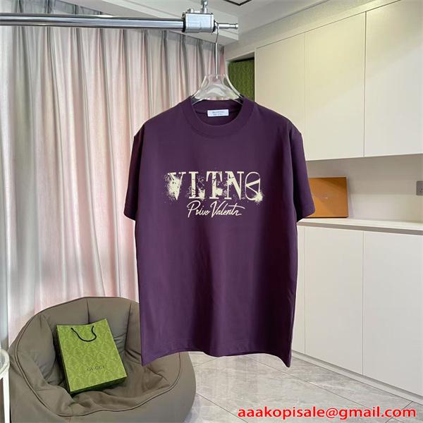 男女兼用26ss☆☆ヴァレンティノtシャツコピー☆☆VALENTINO最新作人気アイテムパープル