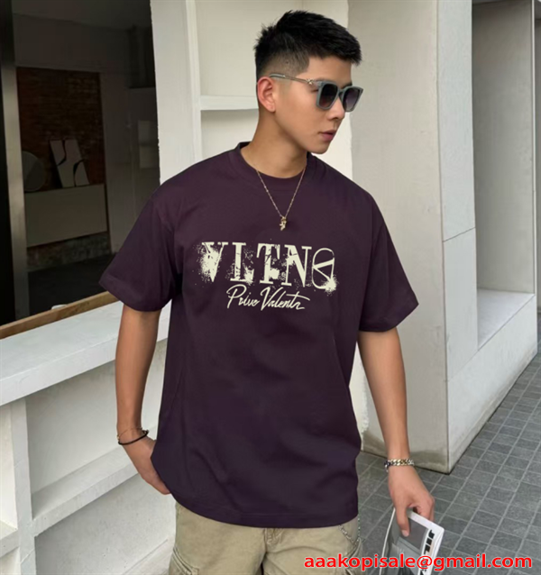 男女兼用26ss☆☆ヴァレンティノtシャツコピー☆☆VALENTINO最新作人気アイテムパープル