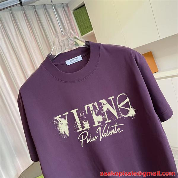男女兼用26ss☆☆ヴァレンティノtシャツコピー☆☆VALENTINO最新作人気アイテムパープル