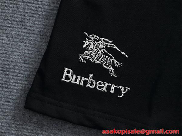  清涼感 バーバリー コピー 半袖カットソー 白 黒 ワンポイント刺繍 シンプル 夏コーデ 楽天人気  BURBERRY