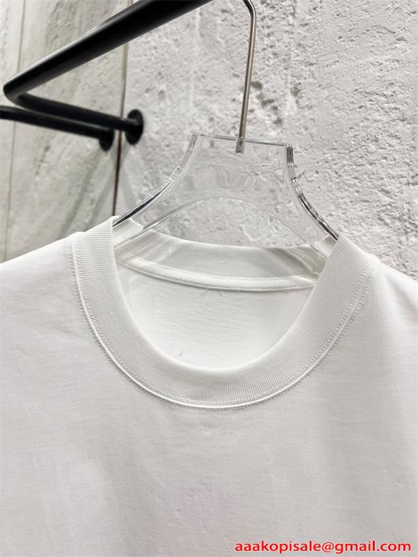 白Tシャツ 半袖 バレンシアガ コピー ピンク 手描き風 Balenciaga シンプル ストリート グラフィティ風