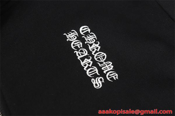  クロムハーツ コピー パーカー メンズ カラフルクロス刺繍 スリーブデザイン フルジップ フード付き ストリート Chrome Hearts