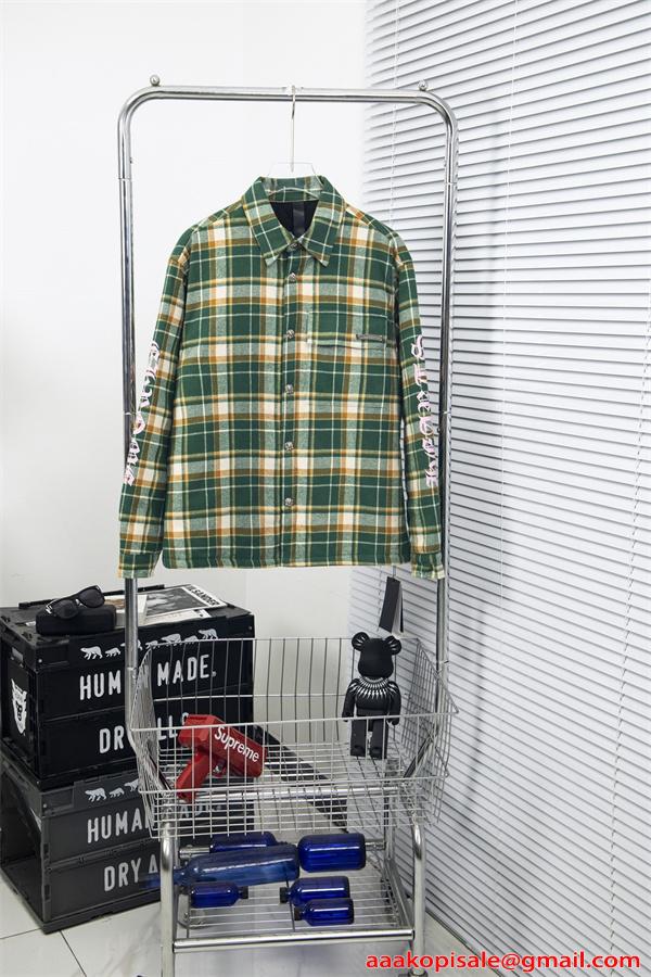 激安 チェックシャツ クロムハーツ コピー CHROME HEARTS 男女兼用 ペアルック オーバーサイズ カジュアル おしゃれ トレンド 
