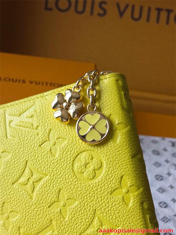 Louis Vuitton コピー ルイヴィトン M27504 長財布 モノグラムアンプラント イエロー ラウンドファスナー ゴールド金具 N級品  スリムウォレット 日本限定風