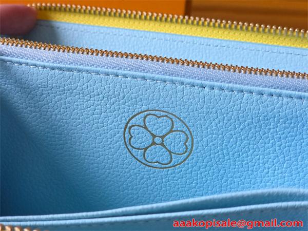 Louis Vuitton コピー ルイヴィトン M27504 長財布 モノグラムアンプラント イエロー ラウンドファスナー ゴールド金具 N級品  スリムウォレット 日本限定風